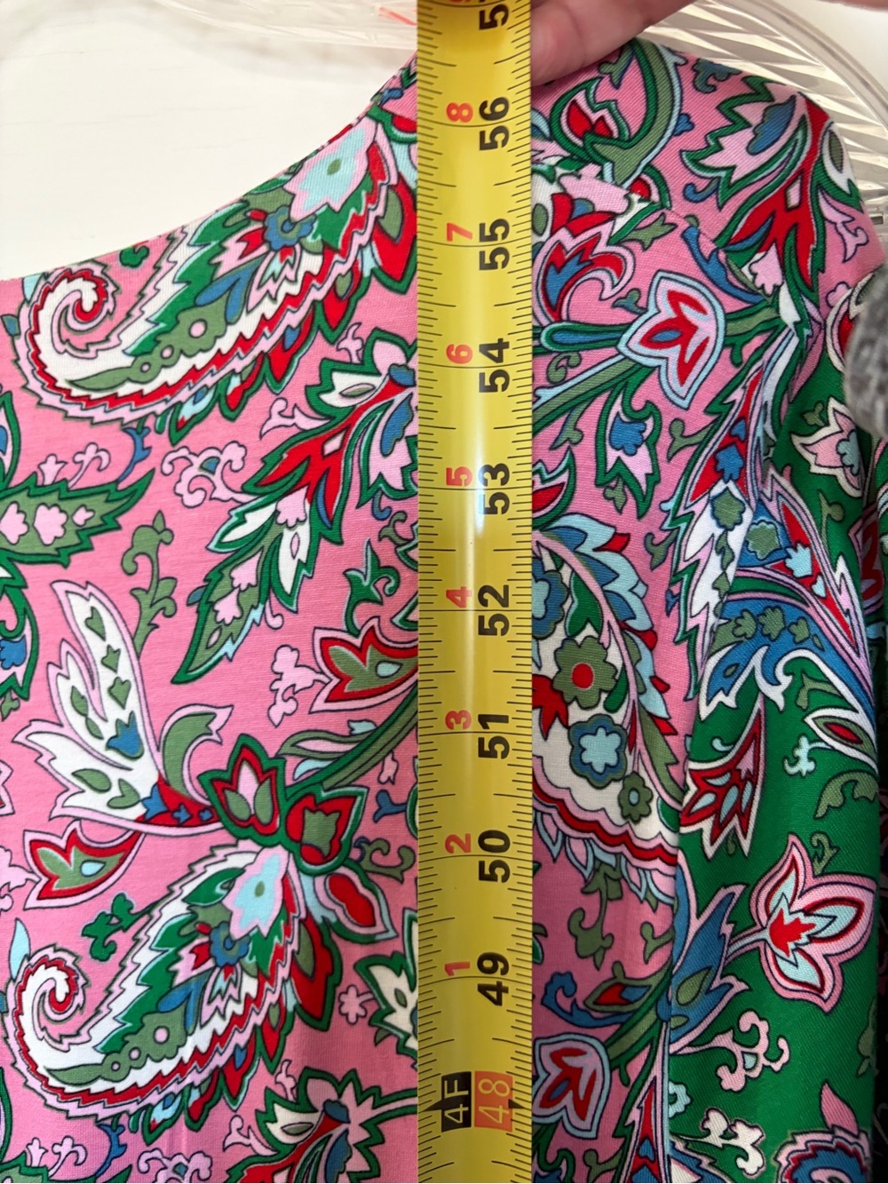 Boden Green and Pink Paisley V-Neck Midi Dress never worn - Picture 8 of 8